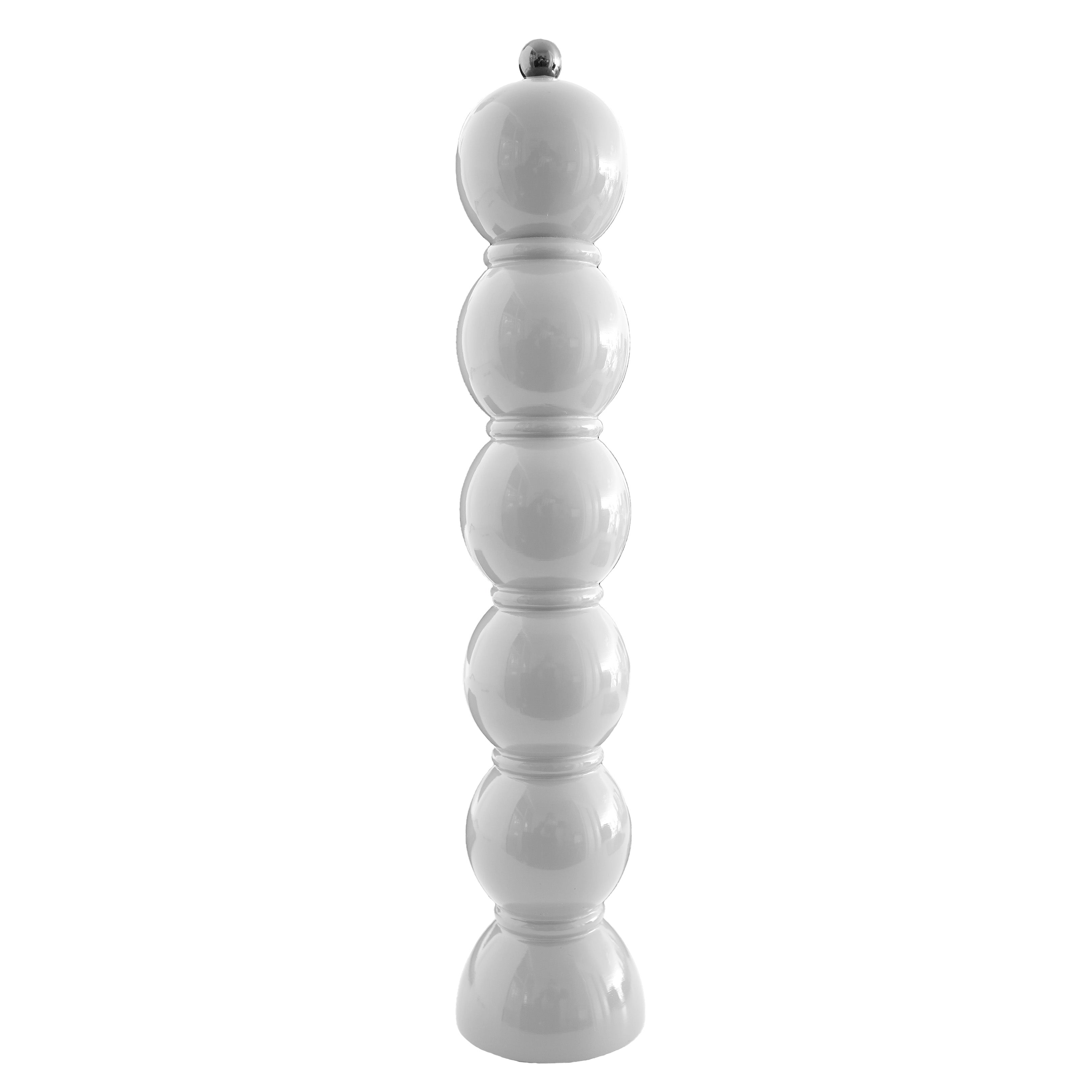 White Round Column Salt or Pepper Grinder - Addison Ross