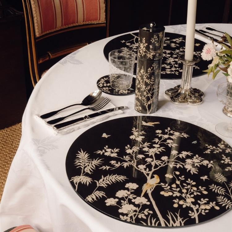 Black Chinoiserie Placemats - Set of 4 - Limited Edition - Addison Ross Ltd UK