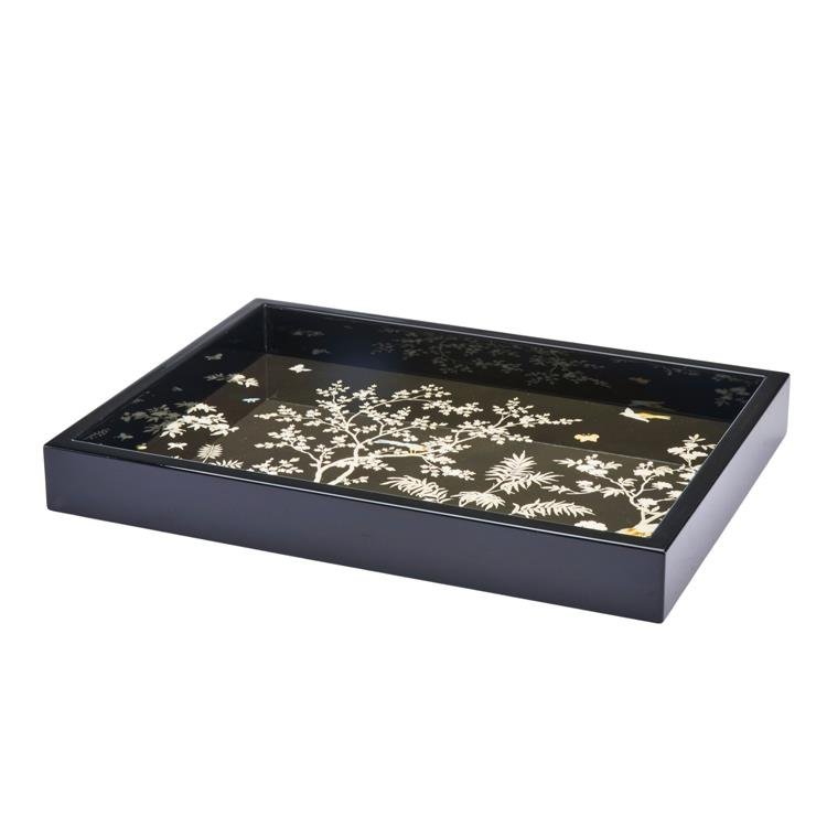 Black Small Chinoiserie Tray - Limited Edition - Addison Ross Ltd UK