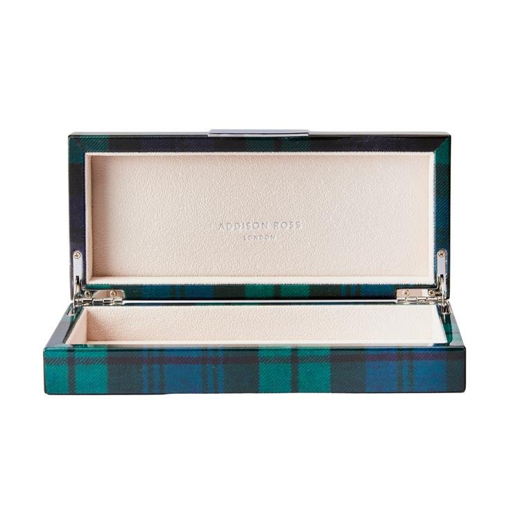 Black Watch Tartan Box with Silver - Addison Ross Ltd UK