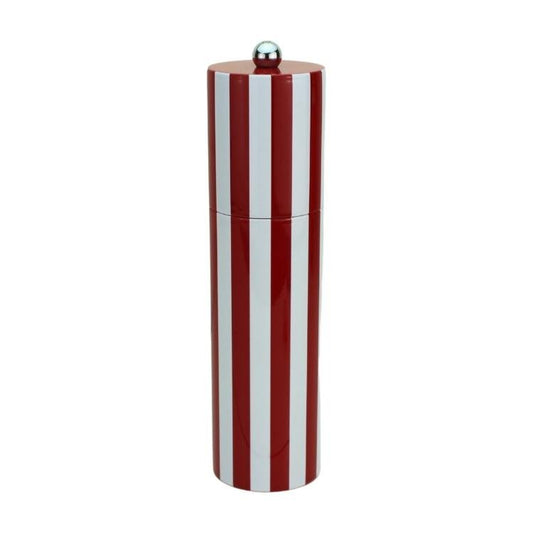 Burgundy Striped Column Salt or Pepper Mill - Addison Ross Ltd UK