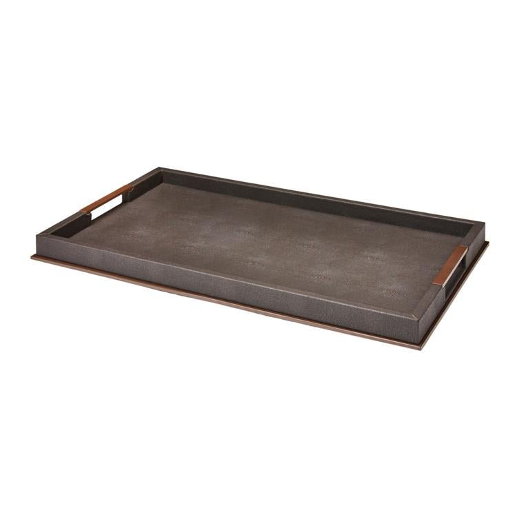 Large Anthracite Shagreen Tray - Addison Ross Ltd UK