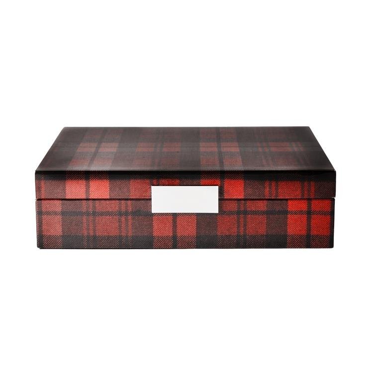 Large Ross Tartan Box with Silver - Addison Ross Ltd UK