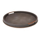 Large Round Anthracite Shagreen Tray - Addison Ross Ltd UK