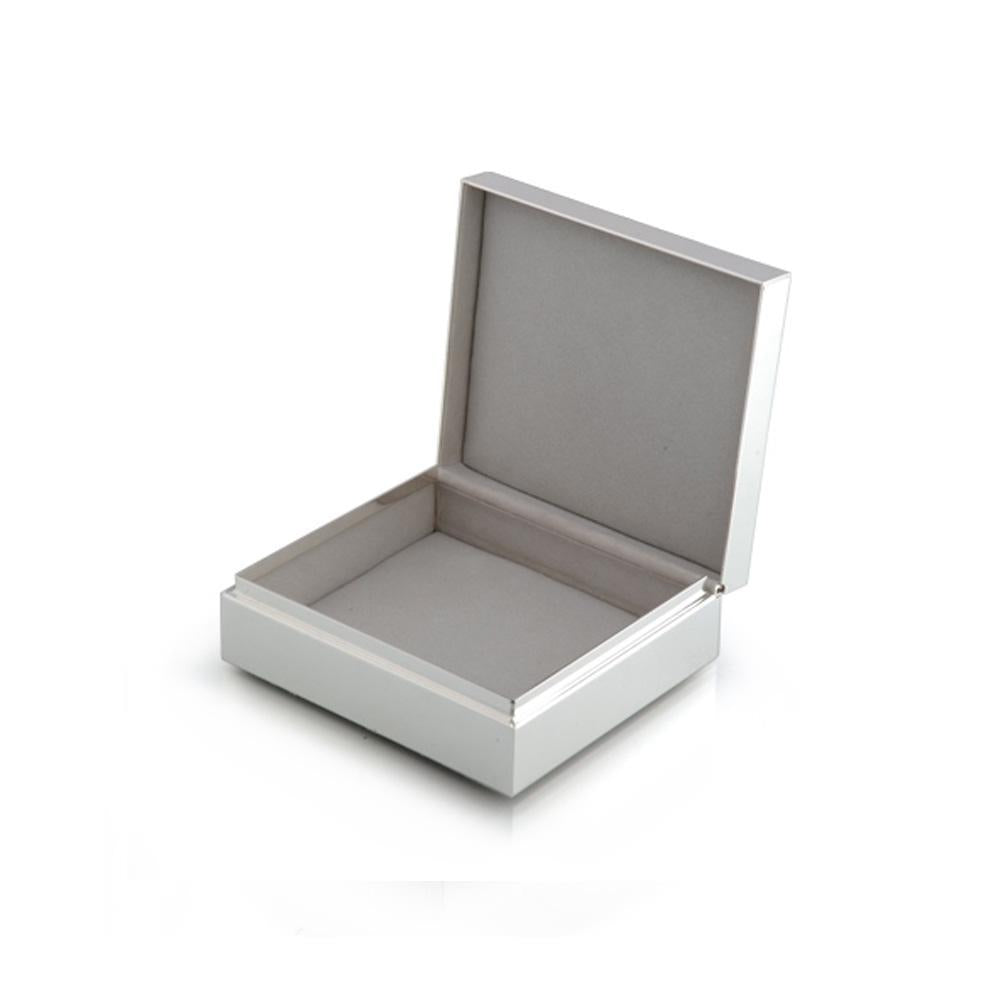 Taupe Enamel & Silver Box