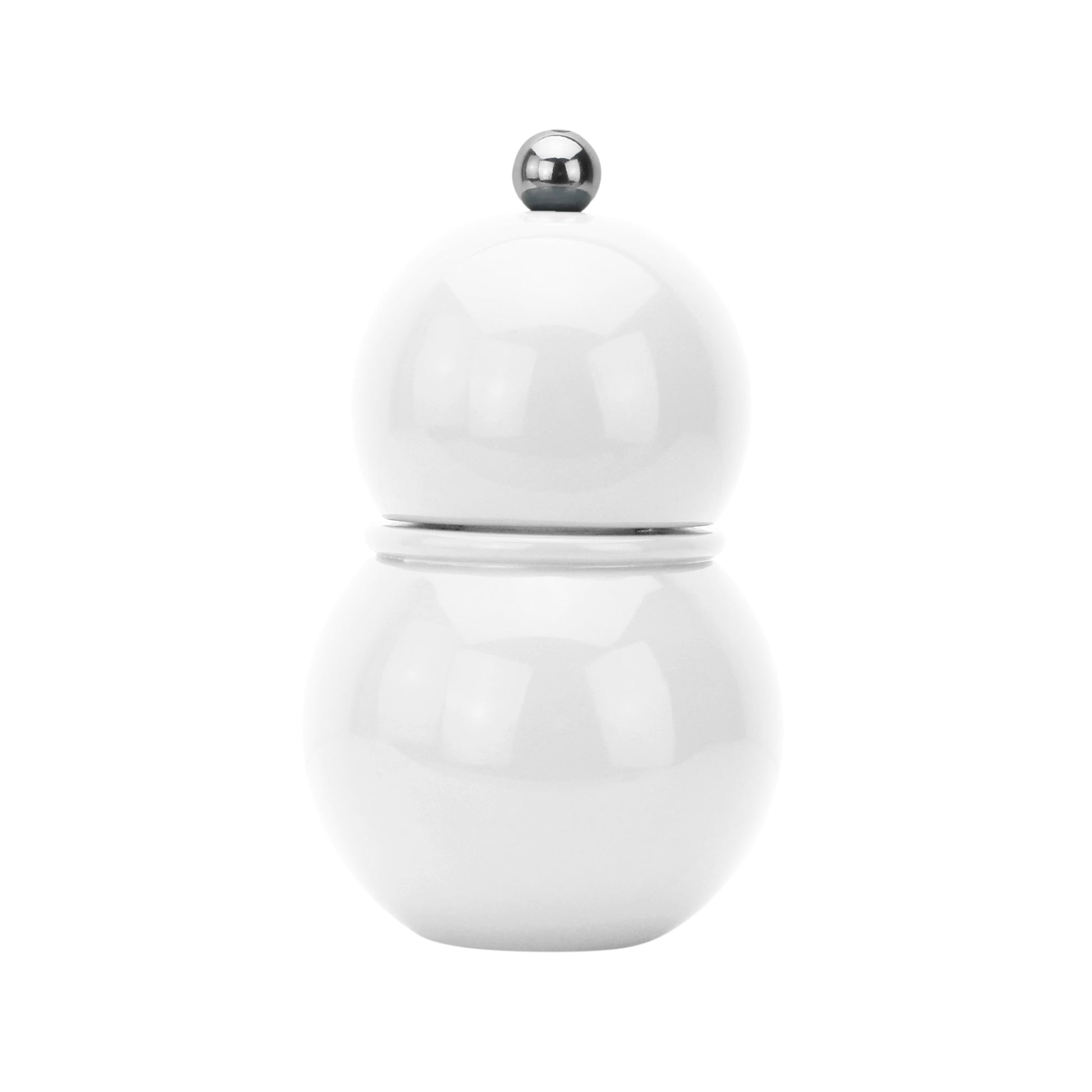 White Chubbie Salt or Pepper Mill, lacquered, small size - Addison Ross Ltd UK