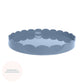 Chambray Blue Round Lacquered Scallop Ottoman Tray – Limited Edition - Addison Ross Ltd UK