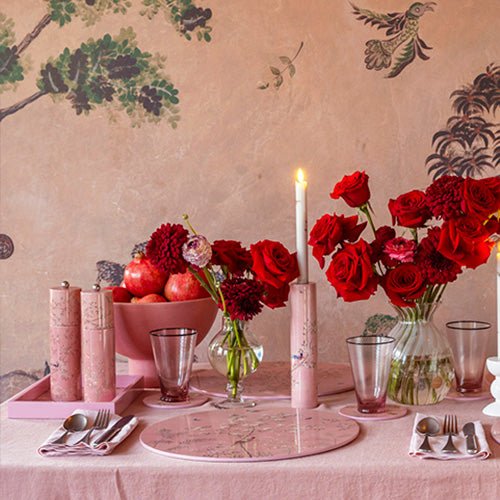 Pink Chinoiserie Placemats - Set of 4 - Addison Ross Ltd UK