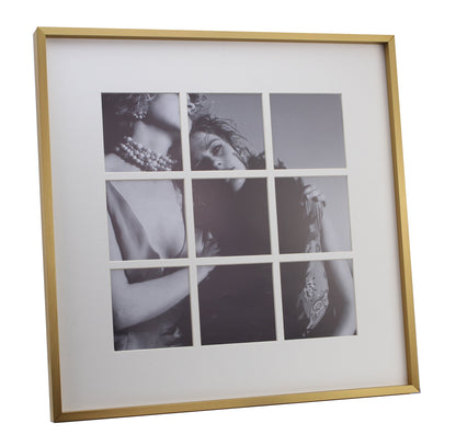 Four Aperture Brushed Gold Wall Hanging Frame - Addison Ross Ltd UK